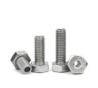 Cilky Tornillos metálicos 1/2/5 Uds M4 M5 M6 M8 M10 M12 M14 M16 M20 304 Tornillo Hueco Hexagonal Exterior de Acero Inoxidable Perno Hueco máquina de máscara Tornillo de Agujero pasante(M4x8 (5pcs))