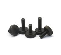 Cilky Tornillos metálicos 10 Uds M3 M4 Negro Acero al Carbono Cabeza Plana Tornillo de Pulgar apretar a Mano Tornillos de computadora(6mm,M4 10pcs)