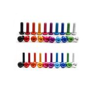 Cilky Tornillos metálicos 10 Uds Tornillo de Cabeza Hexagonal de Aluminio M3 M4 M5 M6 * 5/6/8/10/12/16/20/25/30 Tornillo de Cabeza Hexagonal de Aluminio Colorido(M4x10,Purple)