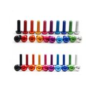Cilky Tornillos metálicos 10 Uds Tornillo Redondo de Aluminio M3 M4 M5 M6 Colorido aleación de Aluminio Hexagonal Cabeza de botón Tornillos de máquina(Black,M3x20)