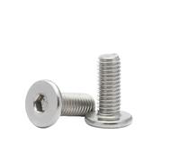 Cilky Tornillos metálicos 100 Piezas/Lote de Pernos de Cabeza Redonda ultradelgados y superplanos M1.6 M2 M2.5 M3 M4 M5 M6 M8 de Acero Inoxidable 304 con Cabeza Hexagonal(6mm x100pcs,M3)