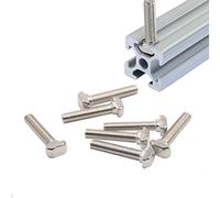 Cilky Tornillos metálicos 20 Piezas Tornillo en T M5/M6 Tornillo de Cabeza de Martillo en Forma de T Ajuste de Perfil de Aluminio(M5x16)