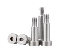 Cilky Tornillos metálicos 3/5/10 Uds M2 M2.5 M3 M4 M5 304 Tornillos de Hombro de Contorno de rodamiento de Rodillos hexagonales de Acero Inoxidable(12mm,D2.5-M2(10Pcs))
