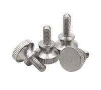 Cilky Tornillos metálicos 5/10 Pcs M2 M2.5 M3 M4 M5 M6 304 Stainless Steel Hand Tighten Knurled Grip Knob Thumb Screw Bolt Length=3-35mm(5pcs,M4 x 8mm)