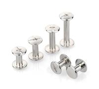 Cilky Tornillos metálicos 5/10 Piezas M5 Plateado Dorado Cuero Bolso cinturón álbum de Recortes de Fotos Libro de Cuentas Poste encuadernación Tornillo Clavo Remache(Nickel Plated,M5 x 20mm (10pcs))