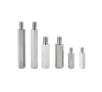 Cilky Tornillos metálicos Separadores hexagonales de Acero Inoxidable para Placa Base, espaciadores de Pernos y Tornillos, M4 y M5, de 1 a 10 Unidades(25mm (5Pcs),M5(Head 8mm))