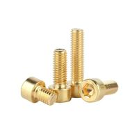 Cilky Tornillos metálicos Tornillos de Cabeza Hexagonal de Cobre y latón, M3, M4, M5, 20 Piezas(6mm,M4)
