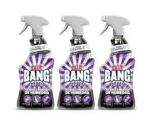 Cillit Bang Expert Manchas de Humedad y Suciedad Pistola pulverizadora 750ml (Pack 3 unidades) - Potente limpiador en spray, delicado con las superficies, Óptimo para juntas negras de paredes y