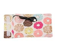 Cilnvenie Baby Bottle Warmer Cover USB Portable Cartoon Milk Bottle Calefacción Cover para el hogar Viajes al aire libre sin agente fluorescente(Donut Pattern)