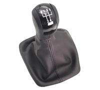 Ciloc Pomo Palanca De Cambios Para Skoda Para Octavia MK2 1Z5 Para Sedán Para Combi 2004-2008 Con Funda Cuero Pomo De Palanca Cambios 5 Velocidades(Grey)