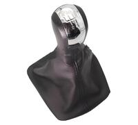 Ciloc Pomo Palanca De Cambios Para Skoda Para Octavia MK2 1Z5 Para Sedán Para Combi 2004-2008 Con Funda Cuero Pomo De Palanca Cambios 5 Velocidades(blanco)