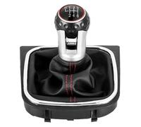 Ciloc Pomo Palanca De Cambios Para VW Para Golf Para Jetta MK6 MK5 Pomo De Palanca Cambios Manual 5/6 Velocidades Con Funda(6 Speed Red Suit)