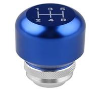 Ciloc Pomo Palanca De Cambios Perillas De Cambio Coche Universales Aleación Aluminio Ajustables Manuales Retráctiles (plateadas)(Azul)