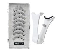 Cils Magnétiques Naturels Sans Eye Liner - Kit 2 Paires, Faux Cils Réutilisables 3D Effet Volume, Extensions Aimantées Applicateur Pince Inclus Tige PP | Pour Maquillage Yeux
