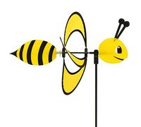 CIM Campana de Viento - Little Magic Bee - Resistente a los Rayos UV y a la Intemperie - Rueda de Viento: Ø28cm, Motivo: 35 x 13 cm, Altura Total: 85 cm, Incluye Varilla de Fibra de Vidrio