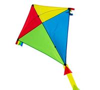 CIM Cometa - SUPERCOMETA Rainbow Eddy XL - Cometa para niños Mayores de 6 años - 90 x 98 cm - Incluye Hilo de Cometa de 80 m y Colas a Rayas