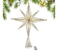 Cima genérica de árbol iluminado por estrellas 3D - Decoración navideña brillante, decoración de copas de árbol LED, luz brillante | ideal para el hogar, el salón, la boda, el patio, G