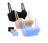 Cimary Sostén De Lactancia Sin Costuras Set,Sujetador de Maternidad Sujetador de Lactancia Maternidad,Sujetadores para Premamá 3 and 4 Pack