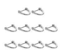 CIMAXIC 10 Anillos en Forma de D de Metal Plateado para Bolsos, Accesorios Portátiles y Fáciles de Desmontar Ideales para Transformación y Bricolaje Manual