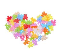 CIMAXIC 100 Piezas Botones de Plástico Forma de Oso para Costura, Botones Artesanales Divertidos para Ropa y Proyectos DIY de Scrapbooking, Fáciles de Coser y Versátiles