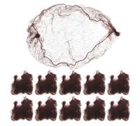 CIMAXIC 100 Redecillas para Moño de Malla Borde Elástico Invisible, Marrón Oscuro, Tamaño 7mm-50cm, para Mujeres en Ballet y Actividades de Danza