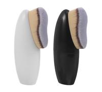 CIMAXIC 2 brochas para base de maquillaje líquido - Brocha compacta para difuminar y extender el maquillaje líquido, en crema y en polvo, cerdas suaves, aplicación cómoda.