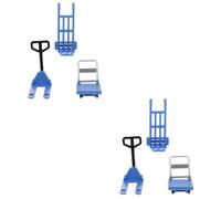 CIMAXIC 2 Juegos Modelo De Casa De Muñecas Herramientas De Plataforma Mini Carretilla Elevadora para Casas Carro De La Casa Mini Modelo De Carro De Plataforma Sky-Blue El Plastico