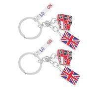 CIMAXIC 2 Llaveros Con Temática De Inglaterra Para Bolsos, Regalos Para Turistas, Llaveros De Londres, Para Bolsos, Festivales Y Viajes, Colgantes Con Dijes Temáticos Del