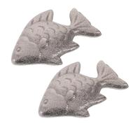CIMAXIC 2 piezas de pescado de hierro fundido natural para cocinar - Utensilios de cocina veganos aptos para alimentos que ayudan a combatir la d e hierro - Pescado suplementario para sopas