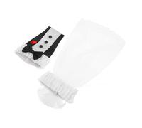 CIMAXIC 2 Piezas Fundas para Botellas de Vino de Tejido, Trajes de Novia y Novio para Decoraciones Elegantes en Centros de Mesa para Bodas y Fiestas
