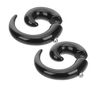 CIMAXIC 2 piezas Pendientes de Cuerno Negro Punk Diseño de Garra Espiral Accesorios Cómodos y Resistentes para Hombres y Mujeres Estilo Único para Fiestas y Conciertos