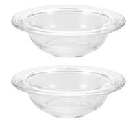 CIMAXIC 2 Platos para Calentador de Cera, Platos de Vidrio Redondos de Repuesto de 3,78", Cuencos de 100 ml/3,4 oz para derretir Velas de aromaterapia para fragancias del hogar.