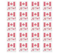 CIMAXIC 20 pegatinas de tatuajes faciales con la bandera de Canadá - Tatuajes de la bandera nacional para aficionados patrióticos al fútbol - Diseño impermeable para fiestas, eventos deportivos o
