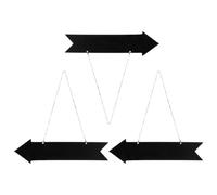 CIMAXIC 3 Letreros de Pizarra Colgantes de Madera en Forma de Flecha, Tablero Escribible para Decoración de Pared y Hogar, Instrucciones Claras y Estilo Decorativo