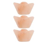 CIMAXIC 3 piedras de masaje de sal del, piedra de sal rosa tallada a mano con forma de lingote de jabón para terapia de masaje, cuidado personal en spa y decoración Feng Shui de 2,6 x 2,6 pulgadas.