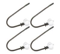 CIMAXIC 4 alzapaños de Hierro para Cortinas, Ganchos de Pared para Cortinas, para Sala de Estar y Dormitorio.