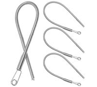 CIMAXIC 4 piezas de herramienta enhebradora de cordón de acero inoxidable - Enhebrador de cordón de resorte de metal - Dispositivo flexible para enhebrar cuerda para coser pantalones deportivos sin