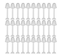 CIMAXIC 50 piezas de pernos de plástico para pendientes con cierres de seguridad, cierres de 3 mm/0,12 pulgadas, topes seguros para pendientes perforados para la fabricación y reemplazo de joyas.