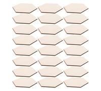 CIMAXIC 50piezas Hexágonos de Madera sin Terminar para Manualidades Recortes Naturales para Pintar Decoraciones Geométricas para Hogar y Posavasos Rodajas de Madera para Proyectos DIY