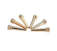 CIMAXIC 6 Piezas clavijas de guitarra acustica pasadores de puente de guitarra Golden