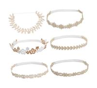 CIMAXIC 6piezas Diademas De Encaje Floral Para Pequeños Unidades Accesorio Elegante y Práctico Cabello