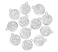 CIMAXIC 72piezas Encantos De Zodiac Aleación Dijes Para Joyería De Pulseras y Collares Retro De Horóscopos Accesorios De Bricolaje