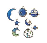 CIMAXIC 8piezas Joyería Lunar Aleación Caracol Marino Accesorios Collar Pulsera Aretes Divertidos Manual