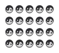 CIMAXIC Accesorios Ideales 100 Cuentas Redondas de Cerámica Tai Chi Yin Yang Función de Espaciadores para Joyería DIY para Pulseras y Adornos de Vestidos