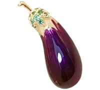 CIMAXIC Alfiler de Berenjena de Cobre para Chaqueta y Suéter Cierre Fácil Que Previene Miradas, Accesorio Elegante para Fiesta o Día de San Valentín