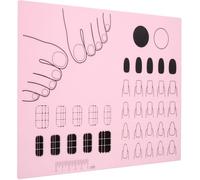 CIMAXIC Alfombrilla y Guía de Pegatinas para Manicura 28x21 Cm de Silicona Super Flexible y Plegable, Tapete para Estampación para Uñas Profesional