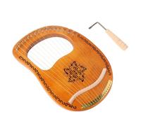 CIMAXIC Arpa De Lyra De Cuerdas De Instrumento Musical Portátil De Estilo Antiguo Diseño Compacto Para Principiantes y Practicantes Color Madera Natural