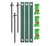 CIMAXIC Ataduras para estacas de árboles, Soporte para árboles Inclinados en Exteriores, Kit de fijación a Prueba de Viento para jardinería y paisajismo, 3 Piezas, Hierro y Cuerda de