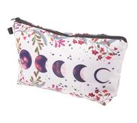 CIMAXIC Bolsa de Maquillaje Pequeña Bolso Diseño Floral, Cierre de Cremallera y Material de Poliéster, Portátil Adecuado para Shopping y Weekend
