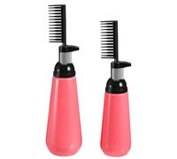 CIMAXIC Botella Aplicadora para Tinte de Cabello 2piezas de Plástico Rojo 130ml para Aplicar Tinte y Proteger el Cuero Cabelludo en Procesos de Coloración y Mechas
